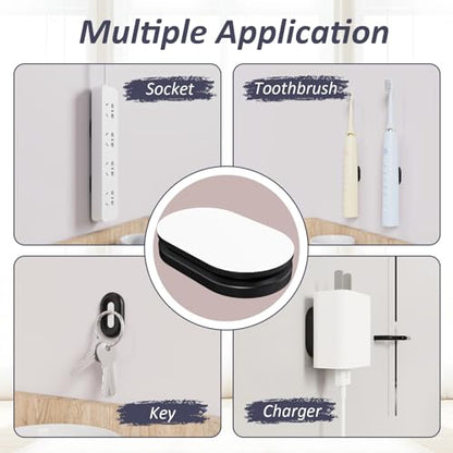 Silicone Magnetic Remote Control Holder Wall Mount for TV Fan 6 Pack - color: 6 Black, size: Oval