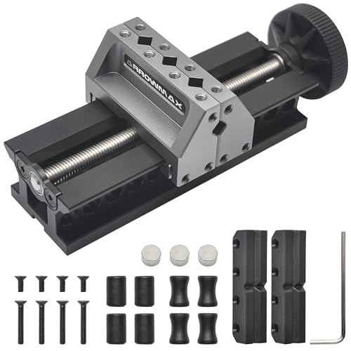 ARROWMAX Precision Double-Ended Mini Bench Vise Aluminum Drill Press Vise