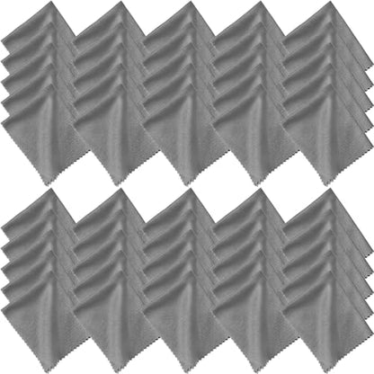 Frienda 50 Pcs Microfiber Glass Cleaning Cloths Lens, Dark Gray - color: Dark Gray