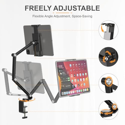 Houele Tablet Stand Holder iPad Stand for Desk iPad Desk Mount - color: Black