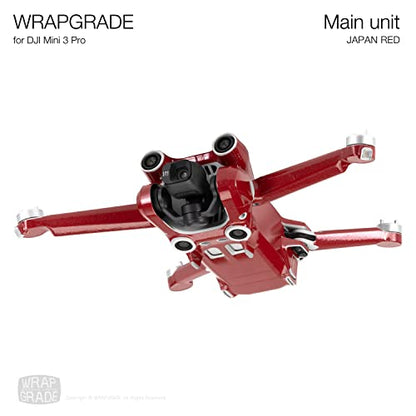 WRAPGRADE Skin Stickers Compatible with DJI Mini 3 Pro | Main Unit (Japan RED) - color: Japan Red