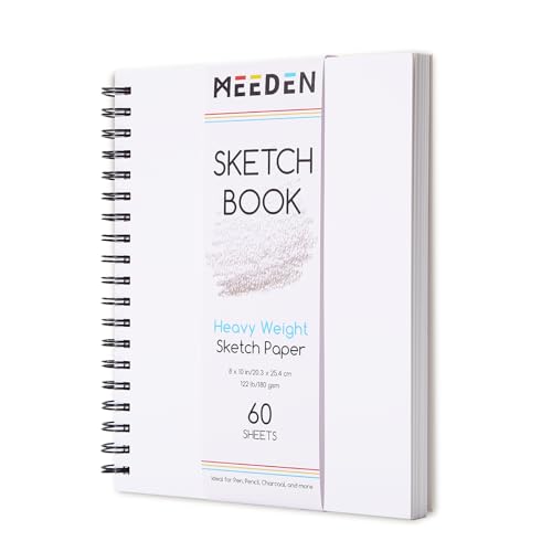MEEDEN 8"x10" Sketchbook Paper Pad: 122lb/180gsm, 60 Sheets Heavy Weight - size: 8"x10"