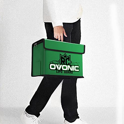OVONIC Lipo Safe Bag Fireproof Explosionproof Bag, Large Capacity for Lipo Battery Charge & Storage (Pack of 2) - size: 1 Count (Pack of 2)