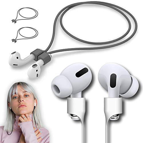 Ultra Strong Magnetic Airpod Pro Strap Anti-Lost Cord Sports Lanyard Compatible with Airpods 3rd 2nd Generation Pro 3 2 1 (3 Grey) - color: Gray3pack