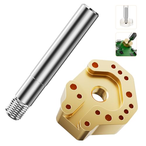 Joystick Soldering Iron Tip with Adapter for P5, P4, Xbox Series X/S, Xbox One & Switch Controllers, Multi-Hole Copper Chrome Plated Alloy, High Thermal Conductivity, Precision Alignment
