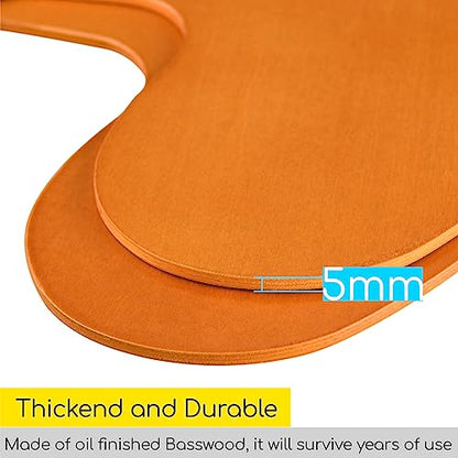 MEEDEN Wood Paint Palette: Artist Wooden Painting Palette - color: Orange