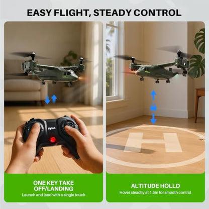 SYMA X550 RC Plane, 4CH Tiltrotor for Kids & Beginners, Stunt Flight