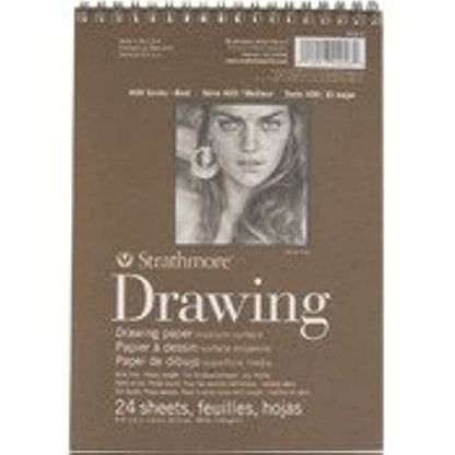Strathmore Medium Drawing Spiral Paper Pad 6"X8"-24 Sheets -62400200 - color: Medium, size: 1 Count (Pack of 1)