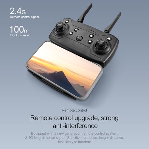 ikaufen E99 Drone Single camera,No Screen Control Camera for Adults RC Drone With 480P Dual Camera WiFi FPV Foldable Quadcopter Aircraft +1 Battery (E99 No Screen Control Black) - size: E99 Single Camera Black