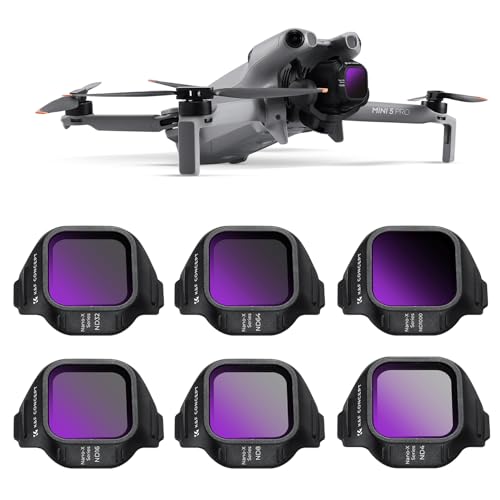 K&F CONCEPT ND Filter Set for DJI Mini 5 Pro, ND4 ND8 ND16 ND32 ND64 ND1000 - style: ND4+ND8+ND16+ND32+ND64+ND1000
