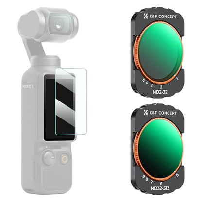 K&F CONCEPT Adjustable Magnetic ND Filters Set - style: ND2-32 +ND32-512