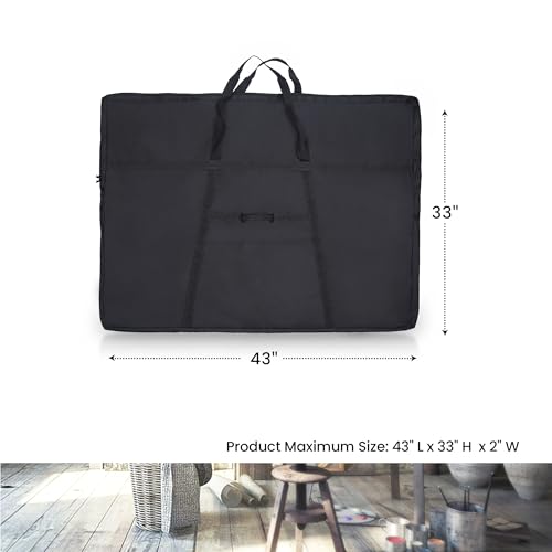 JJRING Dacron Art Portfolio Tote Bag 33'' x 43'' For 32'' x 42'' Black - size: 32''*42''