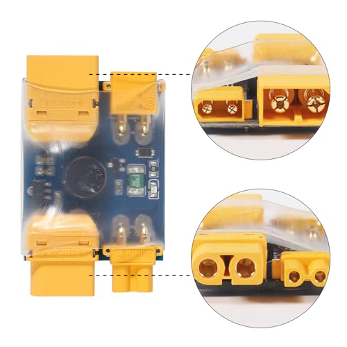 1PCS Smoke Stopper for FPV Drone: Short-Circuit Protection XT30/ XT60 Lipo Safety Detecting Switch with Alarm Buzzer for RC 2-6S Battery Flight Controller ESC Stack VTX - color: 1PCS