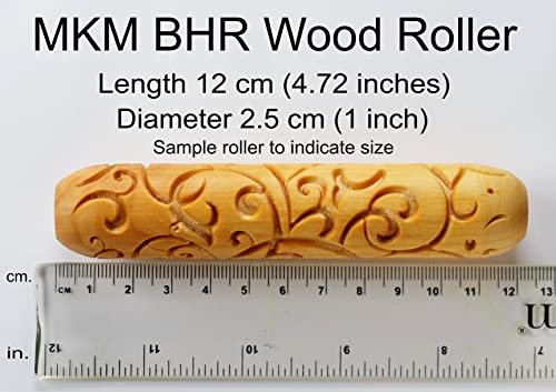 MKM Pottery Tools Wood Big Hand Rollers for Clay (BHR-111 Spring Awakening) - color: BHR-111 Spring Awakening