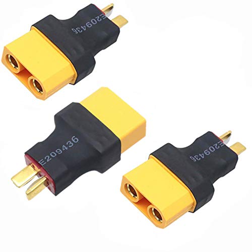 3PCS ShareGoo RC Female XT90 XT-90 Plug to Male T Plug Adapter Connector Conversion for RC Car Boat Drone Lipo NiMH Battery Charger