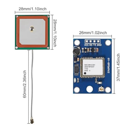 6pcs GY-NEO6MV2 NEO-6M GPS Flight Controller Module 3V-5V with Super Strong Ceramic Antenna for Arduino EEPROM APM 2.5