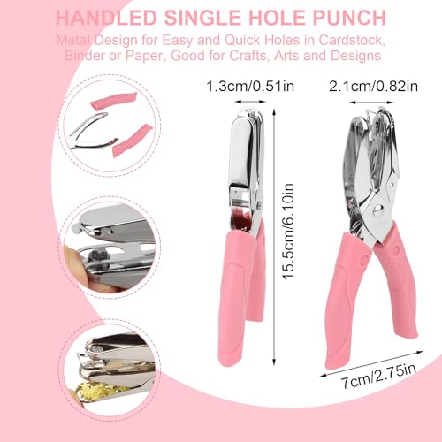 Rongon 1/4in Star Shaped Hole Puncher, 2PCS Single Paper Punch - size: 2 Pcs Star Shaped