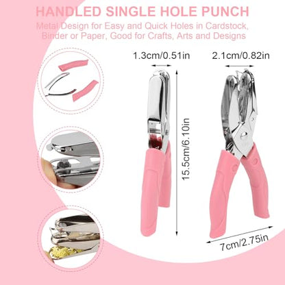 Rongon 1/4in Star Shaped Hole Puncher, 2PCS Single Paper Punch - size: 2 Pcs Star Shaped