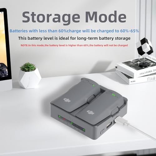 45W Dual Battery Charger with Storage Charge for DJI Neo 2 Drone