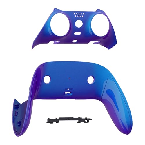 eXtremeRate Top Bottom Decorative Trim Shell Compatible with ps5 Edge Controller DIY Replacement Front Back Clip Shell, Custom Chameleon Purple Blue Plates Cover Compatible with ps5 Edge Controller - color: Chameleon Purple Blue