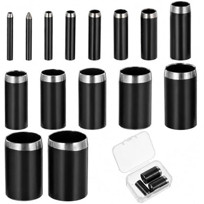 15 Pcs Hole Punch, 15 Sizes Leather Circle Cutter Tool Set