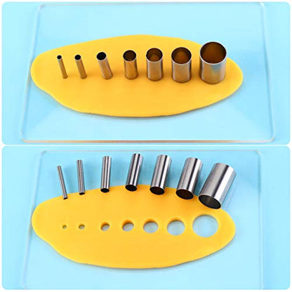 Honoson 23 Pcs Clay Sculpting Tools Set with Roller Cutters,Yellow - color: Yellow