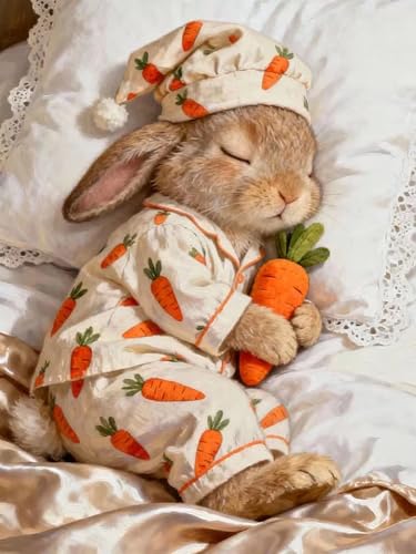 Cute Rabbit DIY Diamond Art Kits for Adults, 5D Diamond Painting Kits - color: CM076