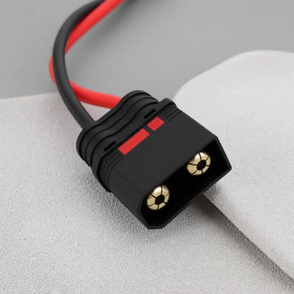 SING F LTD XT-60 Female to QS8 Male Connector Adapter 12AWG for RC Vehicles, FPV Drones High-Performance Lipo Battery Setups, 15cm - size: XT-60
