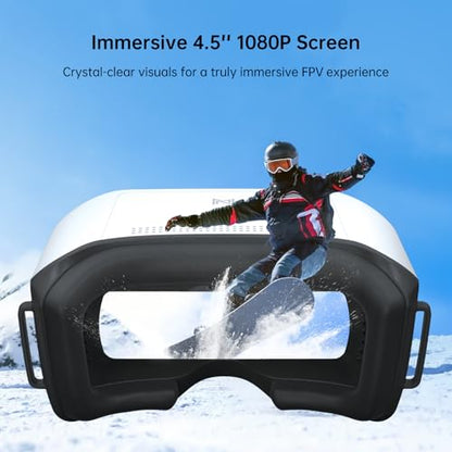 CADDXFPV Walksnail Goggles L, 1080p 4.5-Inch FPV Goggles, Head Tracking