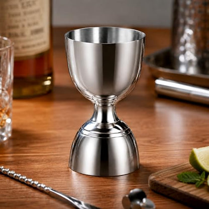 Homestia Bell Jigger for Bartending, 2 oz 1 oz Double Cocktail Jigger - color: Bell Jigger - Silver