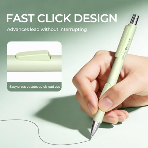 Nicpro Pastel Mechanical Pencil Set, 0.7mm Cute Pencils, Fast Click, 4 Pack - style: 4PCS-0.7mm