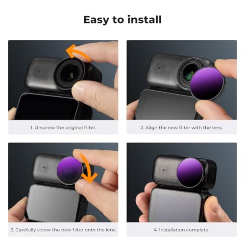 K&F CONCEPT ND Filter Set Compatible with DJI Osmo Nano - style: ND8+ND16+ND32+ND64