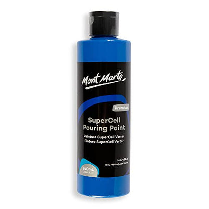 Mont Marte SuperCell Pouring Paint 240ml - Navy Blue - color: Navy Blue