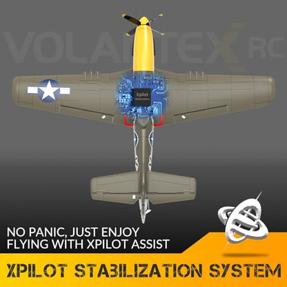 P51 Mustang RC Plane 4 Channel Brushless 500mm for Adults Outdoor