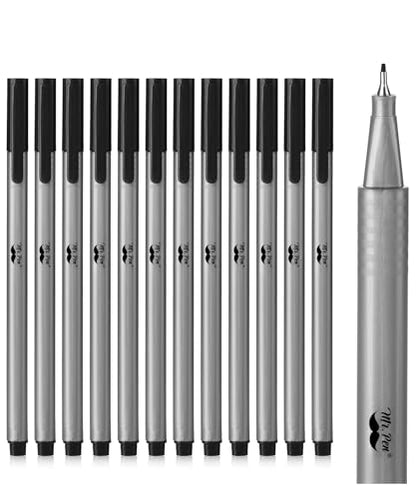 Mr. Pen- Black Fineliner Pens, 12 Pack, Fine Point - color: Black, size: 12 Pack