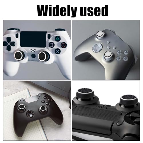 4pcs Thumb Grips Joystick Cap Cover for PS5 PS4 Xbox Series X/S Controller - color: black & white