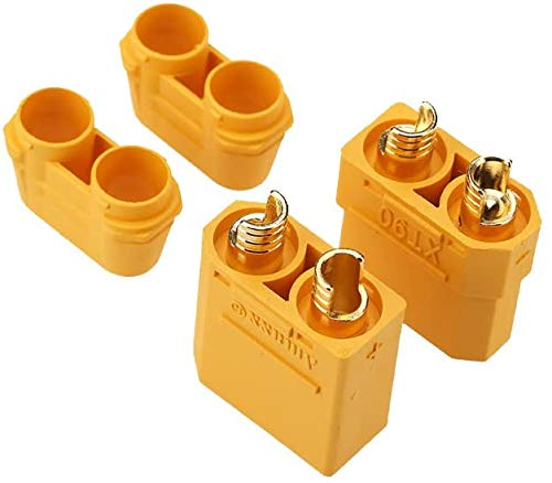 5 Pairs Amass XT-90 XT90H Plug Male and Female Connector Adapter with Plastic Housing for RC Lipo Battery - size: 5 Pairs XT90H