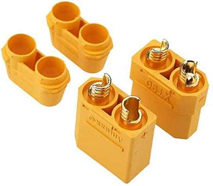 5 Pairs Amass XT-90 XT90H Plug Male and Female Connector Adapter with Plastic Housing for RC Lipo Battery - size: 5 Pairs XT90H