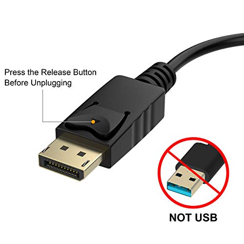 Moread 4K DisplayPort to HDMI Adapter, Male to Female, Black