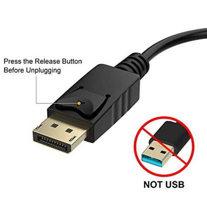 Moread 4K DisplayPort to HDMI Adapter, Male to Female, Black