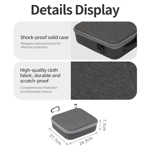 CAPART Portable Carry Case for DJI FPV Remote Controller 3 / 2, Hard Shell Storage Case Travel Bag Compatible with DJI Avata 2/1 Drone RC Controller (NOT for RC Motion 3)