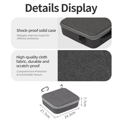 CAPART Portable Carry Case for DJI FPV Remote Controller 3 / 2, Hard Shell Storage Case Travel Bag Compatible with DJI Avata 2/1 Drone RC Controller (NOT for RC Motion 3)