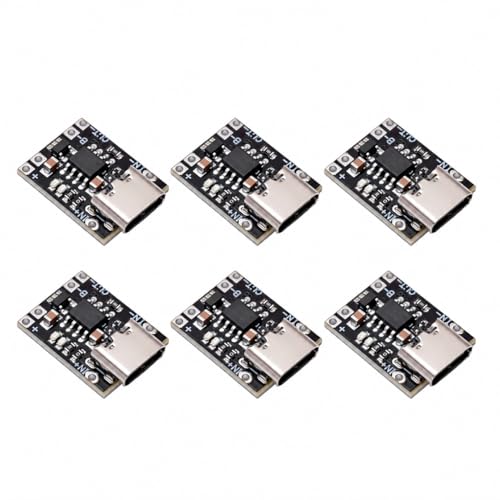 6PCS TP4057 1A 3.7V Li-ion Charger Board Type-C CC/CV 18650