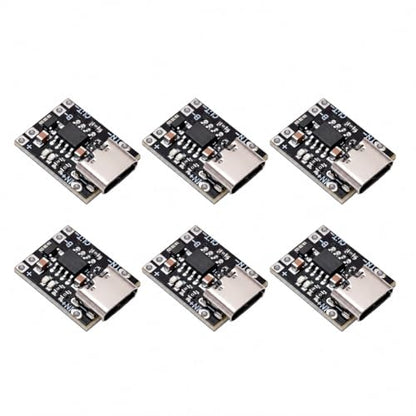 6PCS TP4057 1A 3.7V Li-ion Charger Board Type-C CC/CV 18650
