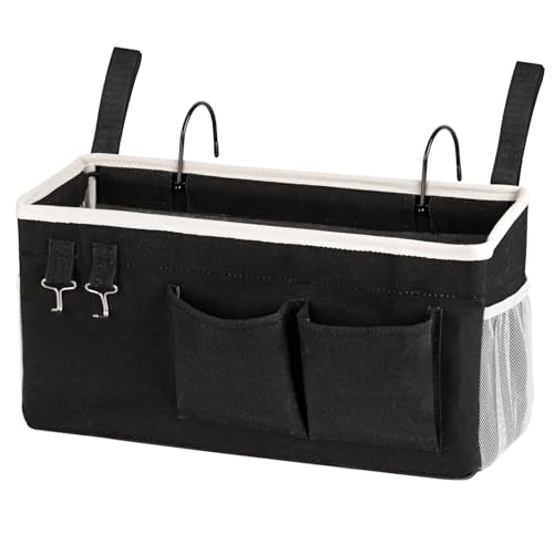 Bedside Caddy Bedside Storage Bag for Headboards/Bunk Bed - color: 1PC Black