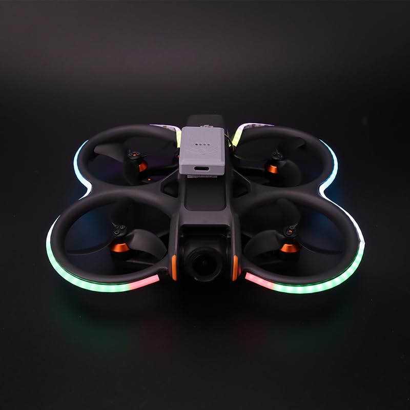 Dazzle Color Light Strap For DJI NEO/AVATA Drone Night Flight Light Strap Lamp Belt Light-Emitting Flying Warning Light Strip Drones Accessories (Pushbutton version)