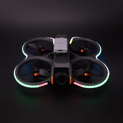 Dazzle Color Light Strap For DJI NEO/AVATA Drone Night Flight Light Strap Lamp Belt Light-Emitting Flying Warning Light Strip Drones Accessories (Pushbutton version)