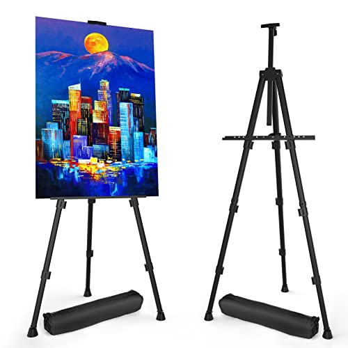 Art Painting Display Easel Stands - Portable Adjustable Floor Artist Easels - style: Black - 2pack