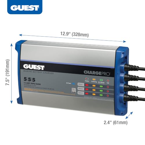 Guest 2713A Guest On-Board Battery Charger 15A / 12V; 3 Bank; 120V Input - style: ChargePro 5/5/5