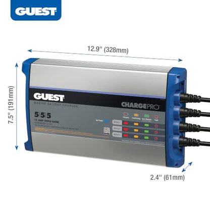 Guest 2713A Guest On-Board Battery Charger 15A / 12V; 3 Bank; 120V Input - style: ChargePro 5/5/5